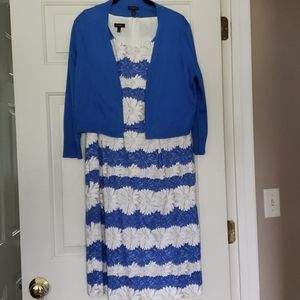 Talbots dress and shrug size 12/XL